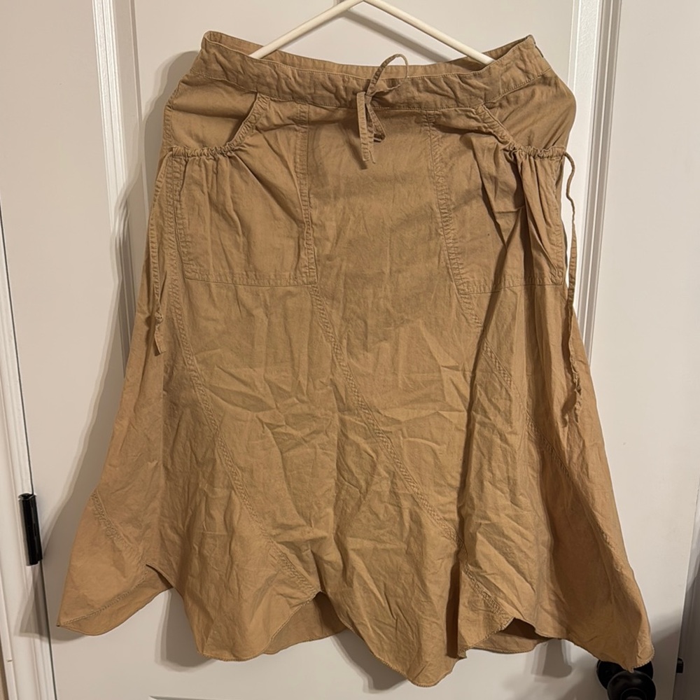 Tan A-Line Skirt
